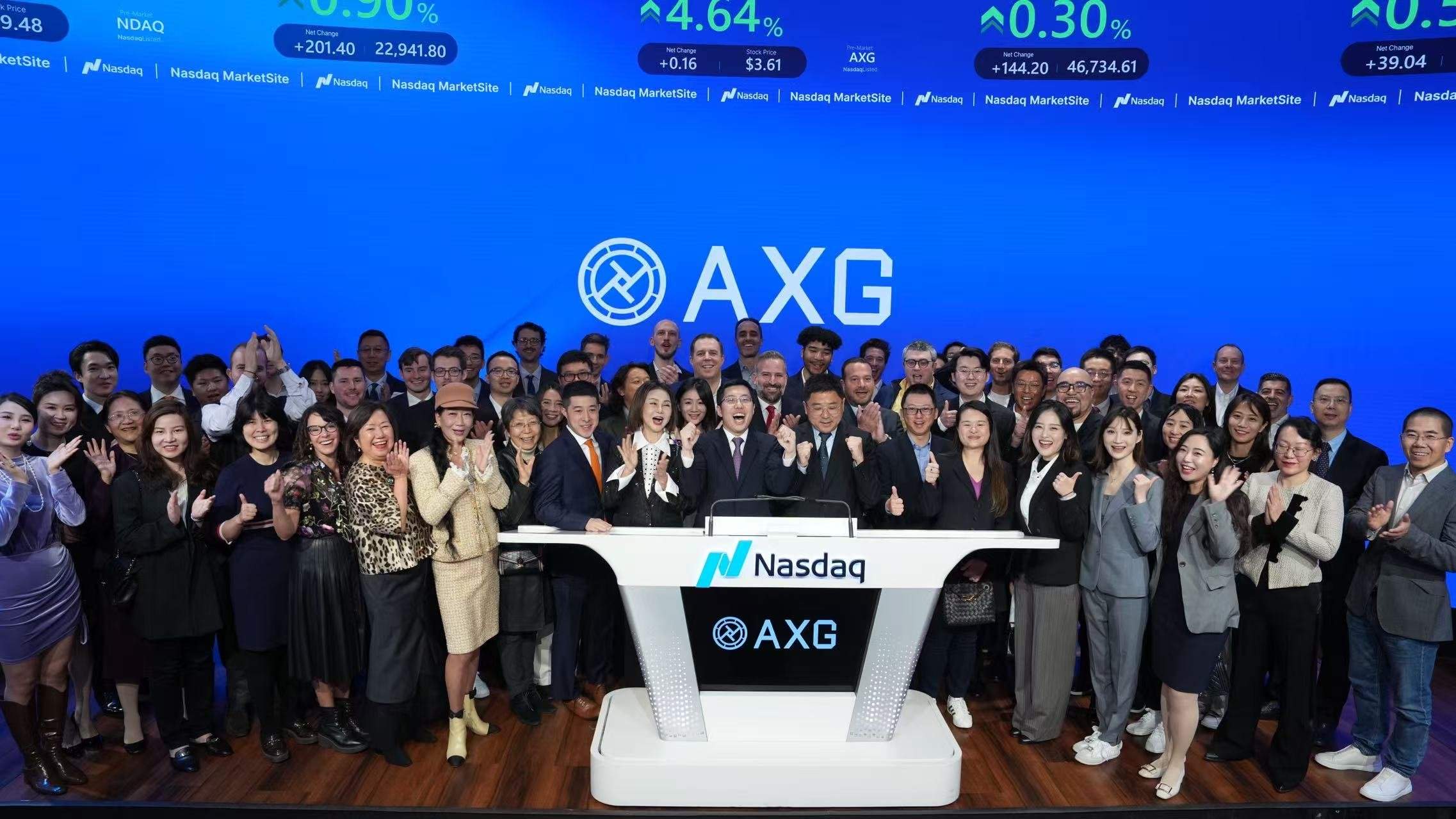华赢集团AlloyX启用新代码“AXG”纳斯达克隆重开市敲钟