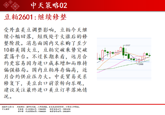 中天期货:豆粕继续修整 原油继续反弹